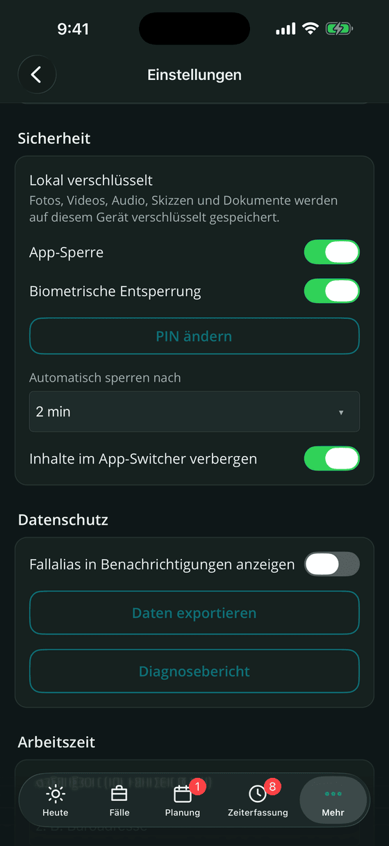 App-Sperre und Alltagsschutz