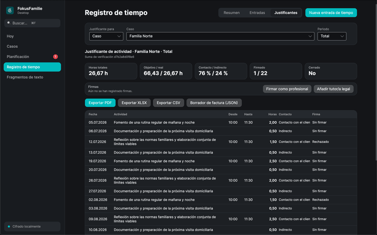 Exportación, informes y limpieza de datos