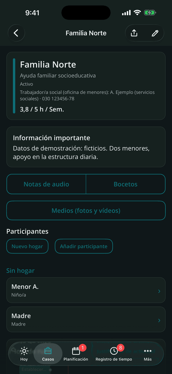 Casos, personas y hogares