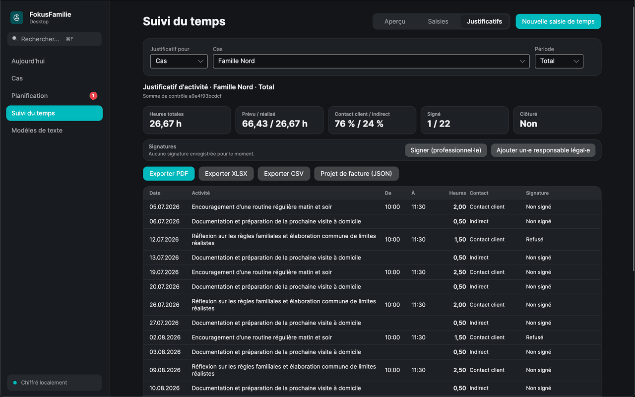 Export, rapports et nettoyage des données