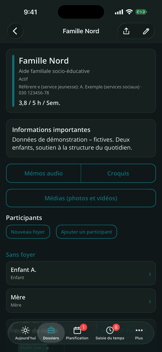 Cas, personnes et foyers